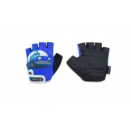 rokavice FORCE KID, modra-car