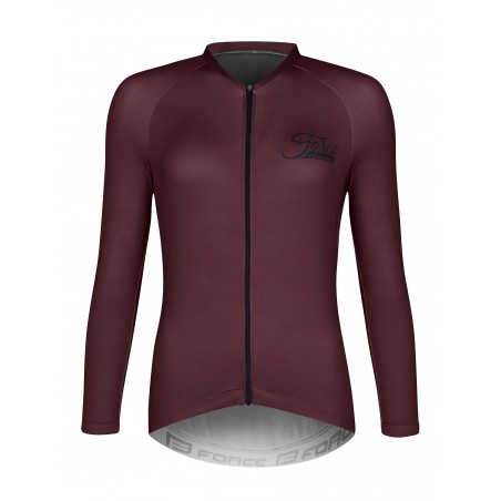 majica FORCE CHARM ženska dolgi rokavi, bordo