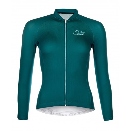 majica F PURE LADY dolgi rokavi, zelana