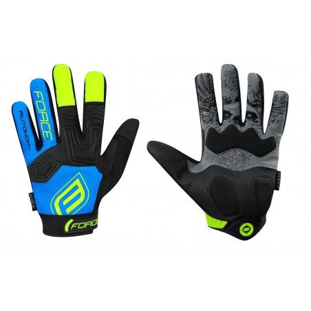 rokavice FORCE MTB AUTONOMY, črna-modra