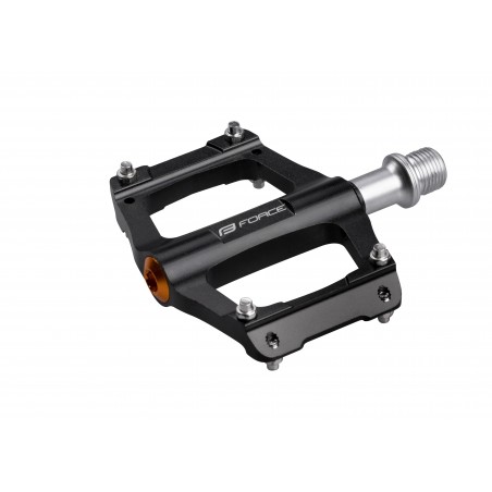 pedala FORCE GRIT Aluminij, zatesnjeni ležaji, črna
