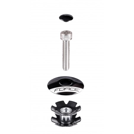 zvezdica FORCE AHEAD 1 1/8'' Al, črna, komplet