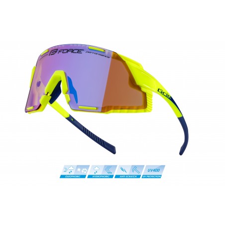 očala F GRIP fluo, vijolična kontrastna leča