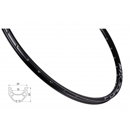 obroč F XC BASIC DISC 622x19 36H, črna