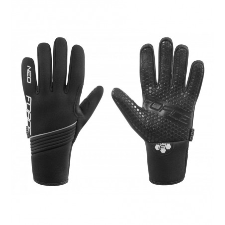 rokavice zimske neopren FORCE NEO, črna