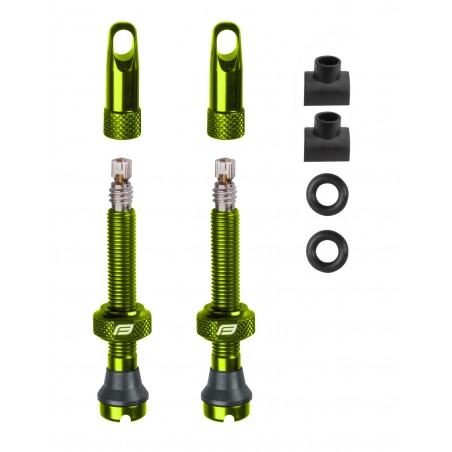 Force FV ventil adapter/tubeless, Al, 44mm zelena