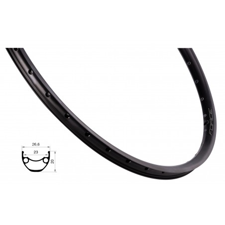 obroč FORCE XC DISC 559x23, 32H, črna