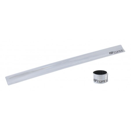 odsevni trak FORCE samoreflektivni, 38 cm, srebrna
