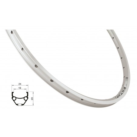 obroč FORCE CLASSIC 622x19 32sh, srebrna