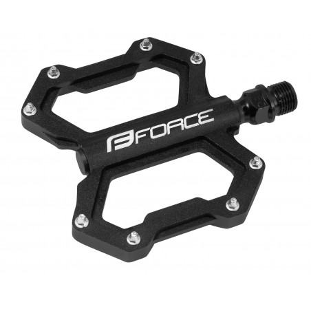 pedala FORCE WHIRL aluminij, zatesnjeni ležaji, črna
